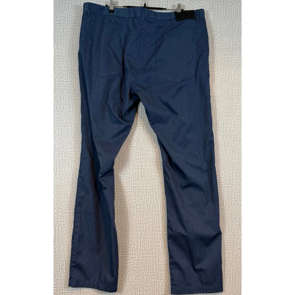 Calvin Klein Mens Slim Fit Pants 38x32 Navy Blue Chino Trousers Lightweight Golf